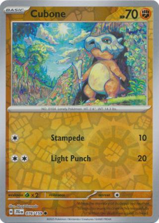 Cubone - 076/159 - Common [sv09-076] [Reverse Holo]