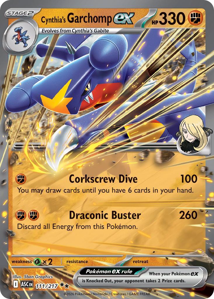 Cynthia's Garchomp ex - 111/217 - Double Rare [me025-111] [Ultra]