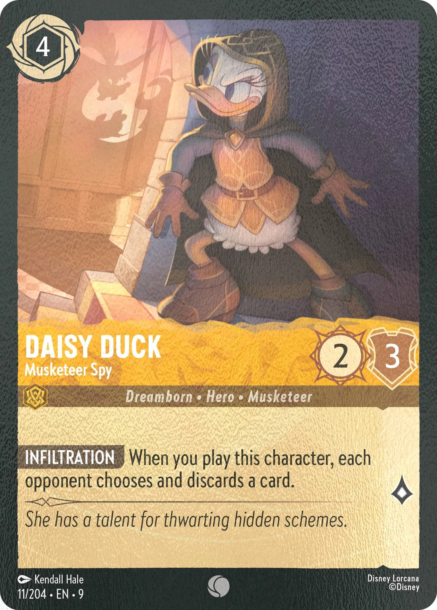 Daisy Duck - Musketeer Spy - 11/204 [Fabled] [Cold Foil]