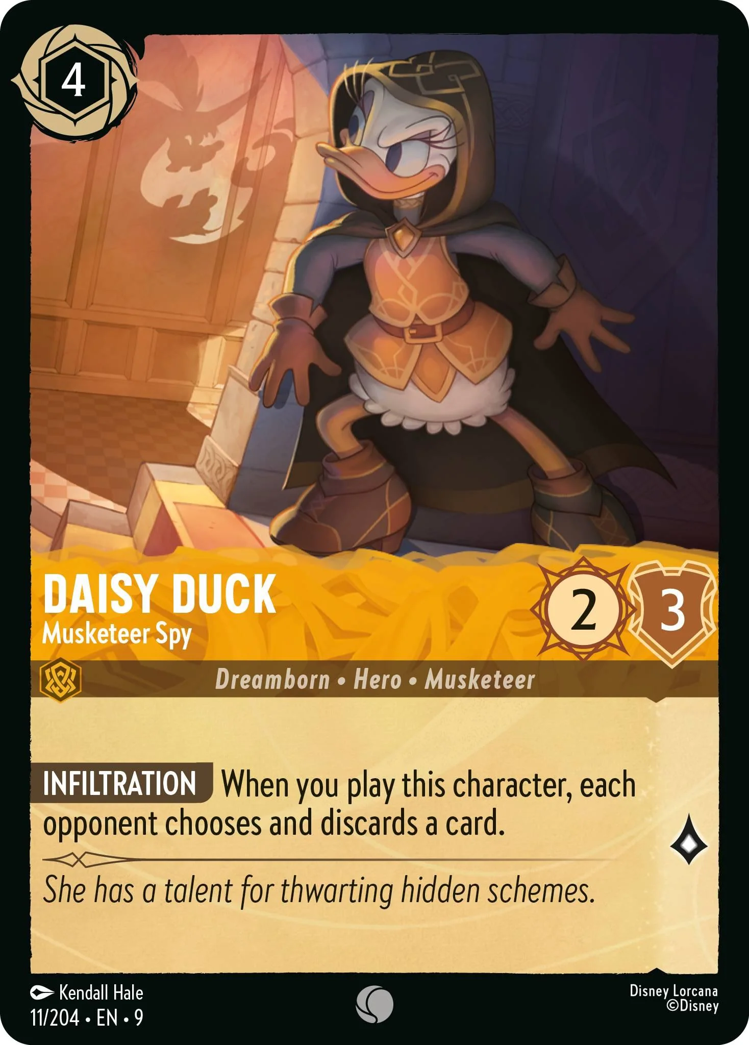 Daisy Duck - Musketeer Spy - 11/204 [Fabled] [Non-Foil]