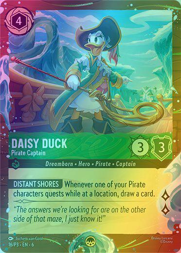 Daisy Duck - Pirate Captain (Disney Cruise Promo) - 16/P3 [Disney Lorcana Promo Cards] [Holofoil]