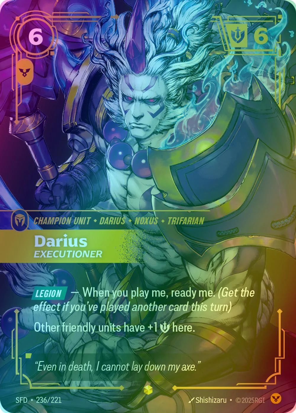 Darius - Executioner (Overnumbered) - 236/221 [Spiritforged] [Foil]