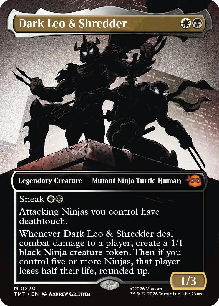 Dark Leo & Shredder [220] [Borderless] [Silhouette] [Teenage Mutant Ninja Turtles] [Non-Foil]