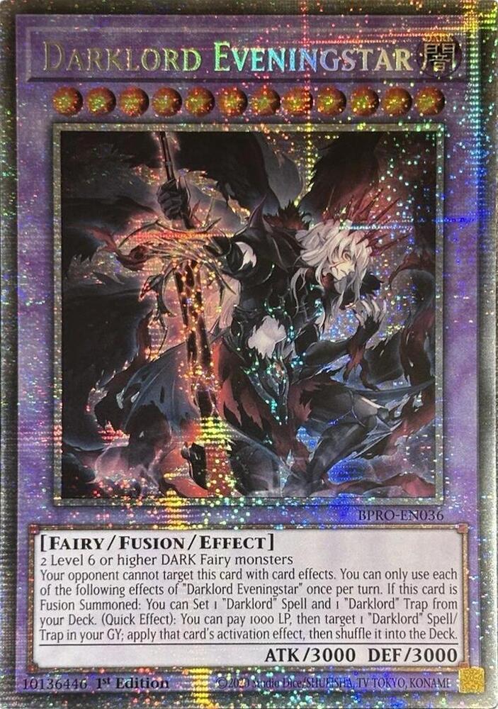 Darklord Eveningstar - BPRO-EN036 - Starlight Rare - 1st Edition