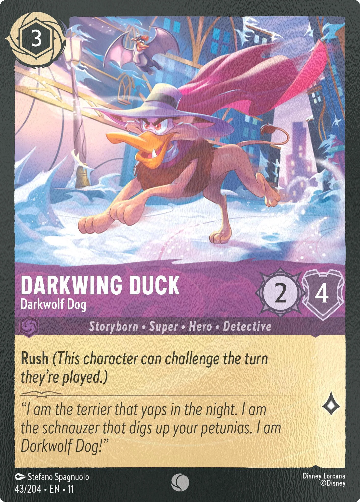 Darkwing Duck - Darkwolf Dog - 43/204 [Winterspell] [Cold Foil]