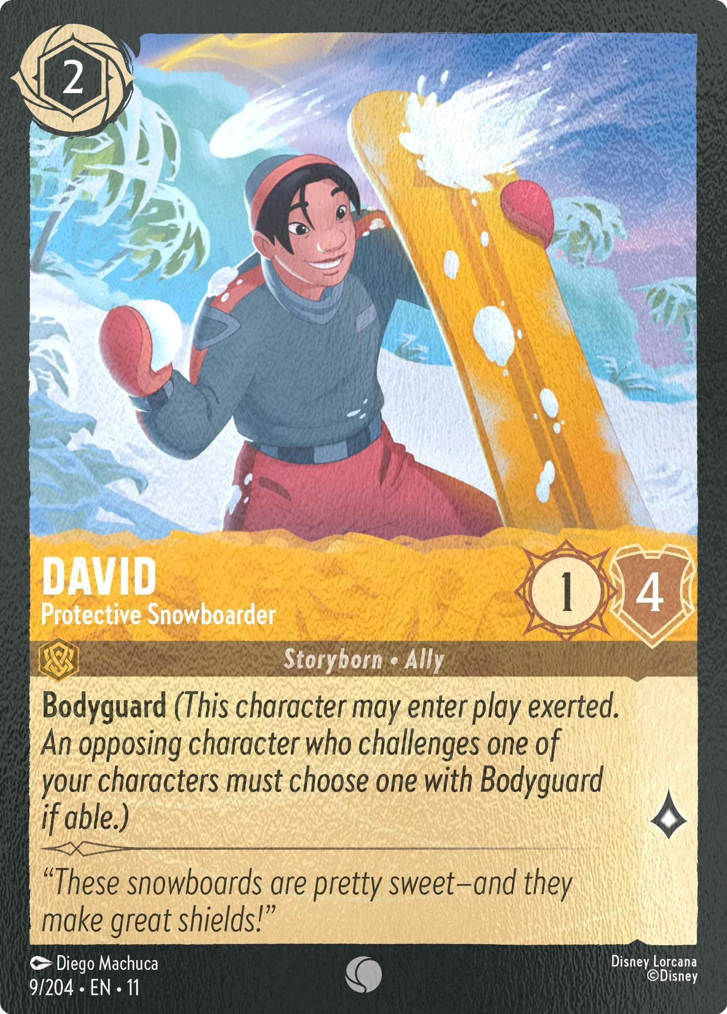 David - Protective Snowboarder - 9/204 [Winterspell] [Cold Foil]