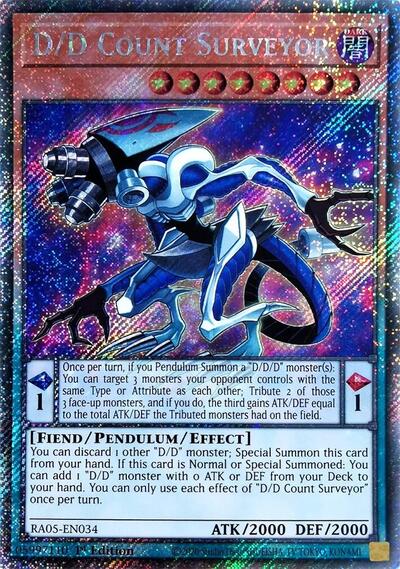 D/D Count Surveyor - RA05-EN034 - Platinum Secret Rare - 1st Edition