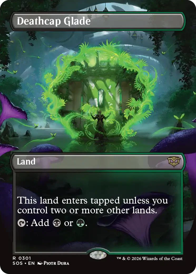 Deathcap Glade [301] [Borderless] [Protal View Land] [Secrets of Strixhaven] [Non-Foil]