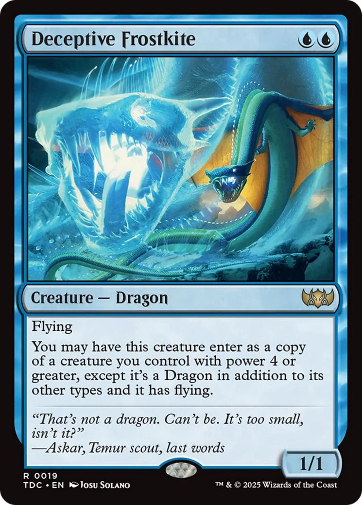Deceptive Frostkite [19] [Tarkir: Dragonstorm: Commander] [Non-Foil]