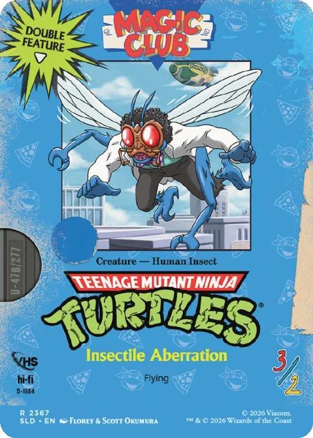 Delver of Secrets // Insectile Aberration [2367] [Borderless] [VHS Villains] [Secret Lair Drop] [Non-Foil] - Image 2