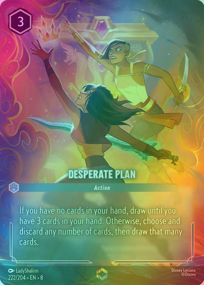 Desperate Plan (Enchanted) - 222/204 [Reign of Jafar] [Holofoil]
