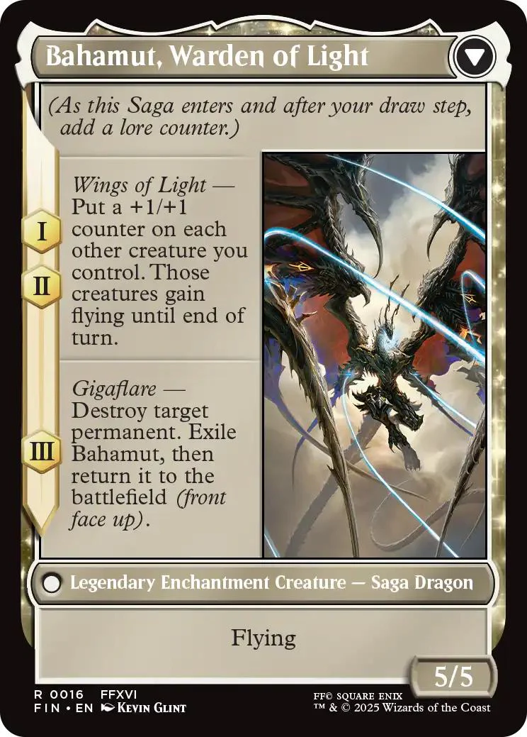 Dion, Bahamut's Dominant // Bahamut, Warden of Light [16] [FINAL FANTASY] [Non-Foil] - Image 2