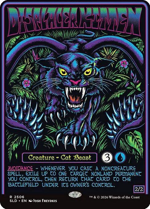 Displacer Kitten [2506] [Borderless] [D&D: Black Lights & Dark Dungeons] [Secret Lair Drop] [Non-Foil]