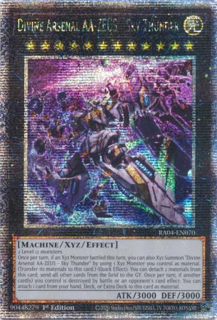 Divine Arsenal AA-ZEUS - Sky Thunder - New Art - RA04-EN070 - Quarter Century Secret Rare - 1st Edition