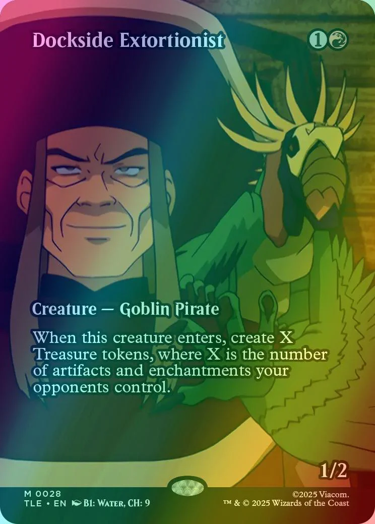 Dockside Extortionist [28] [Borderless] [Source Material] [Avatar: The Last Airbender Eternal] [Foil]