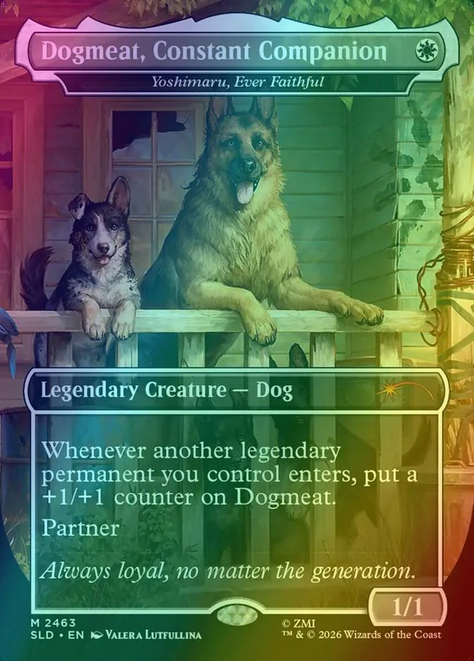 Dogmeat, Constant Companion - Yoshimaru, Ever Faithful [2463] [Borderless] [Fallout: Greet the Dog] [Secret Lair Drop] [Foil]