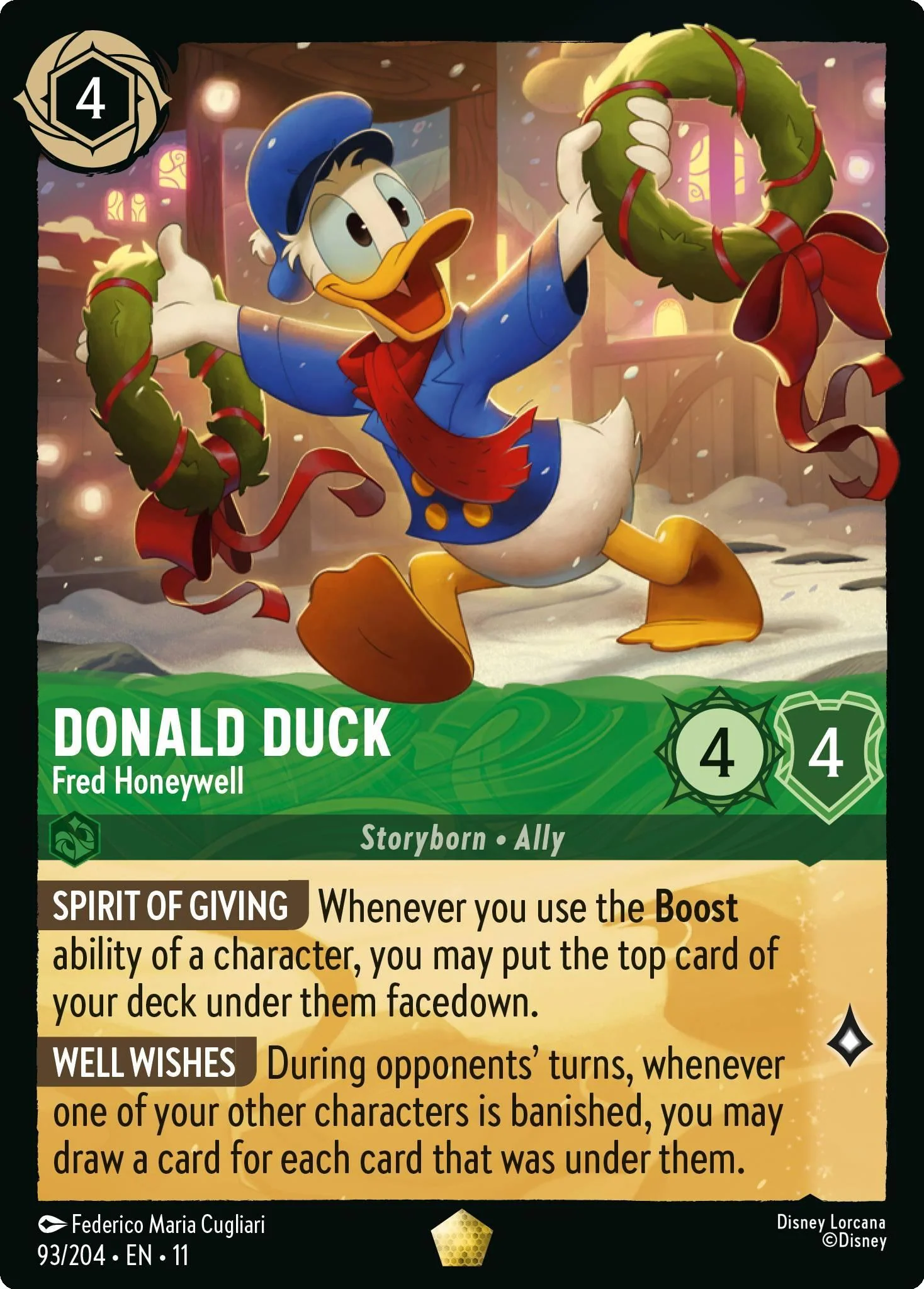 Donald Duck - Fred Honeywell - 93/204 [Winterspell] [Non-Foil]