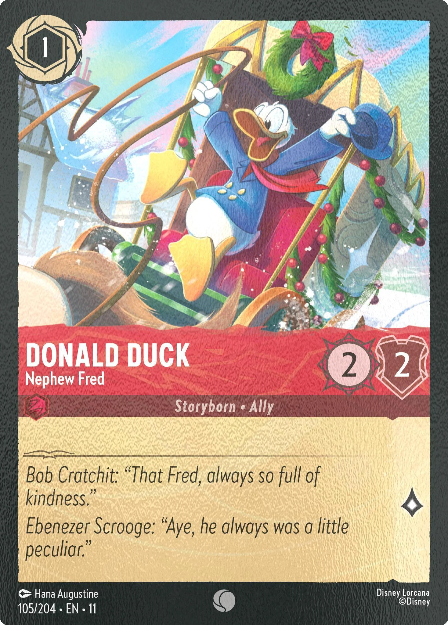 Donald Duck - Nephew Fred - 105/204 [Winterspell] [Cold Foil]