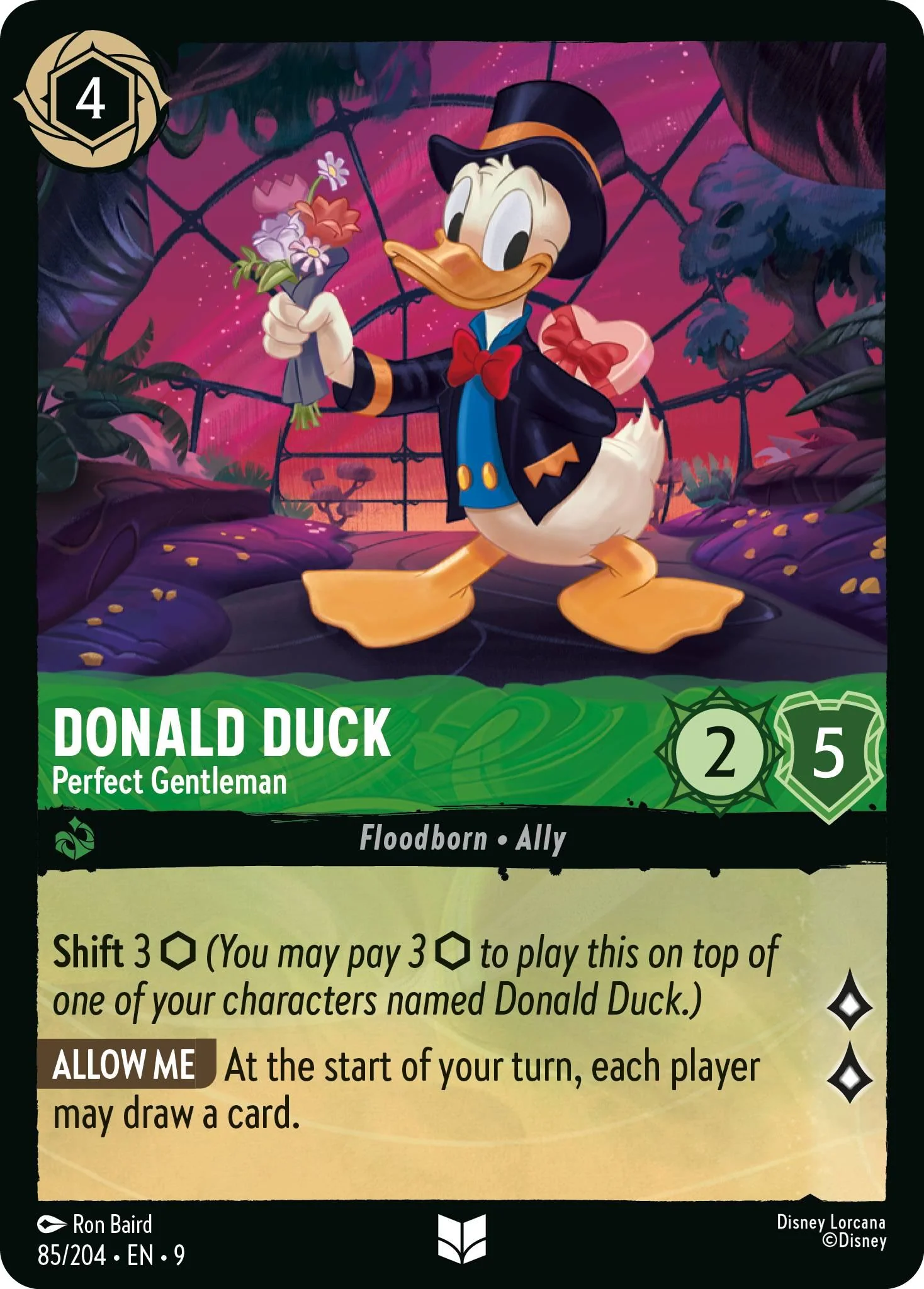 Donald Duck - Perfect Gentleman - 85/204 [Fabled] [Non-Foil]