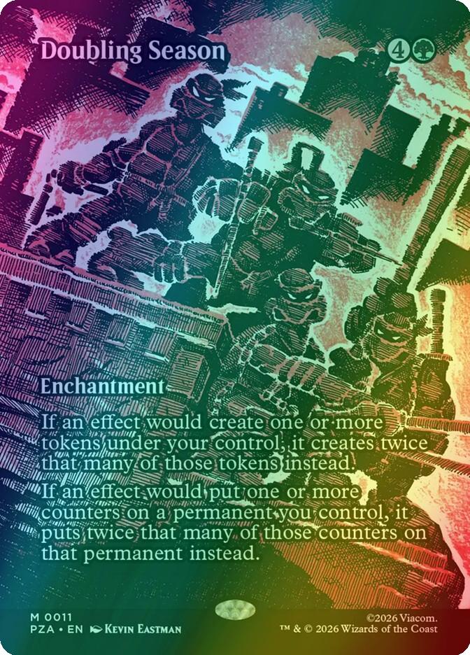 Doubling Season [11] [Borderless] [Teenage Mutant Ninja Turtles Source Material] [Foil]