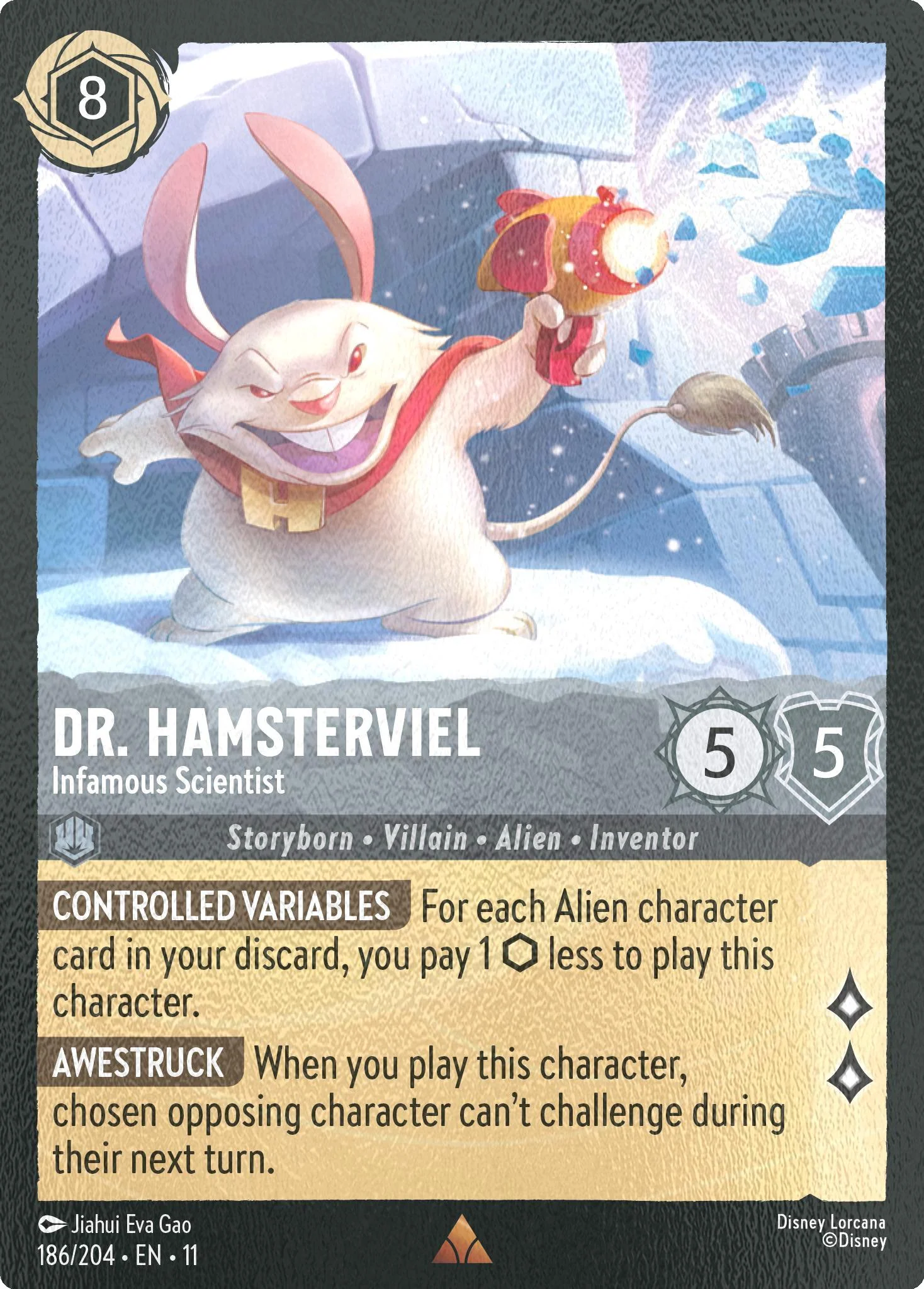 Dr. Hamsterviel - Infamous Scientist - 186/204 [Winterspell] [Cold Foil]