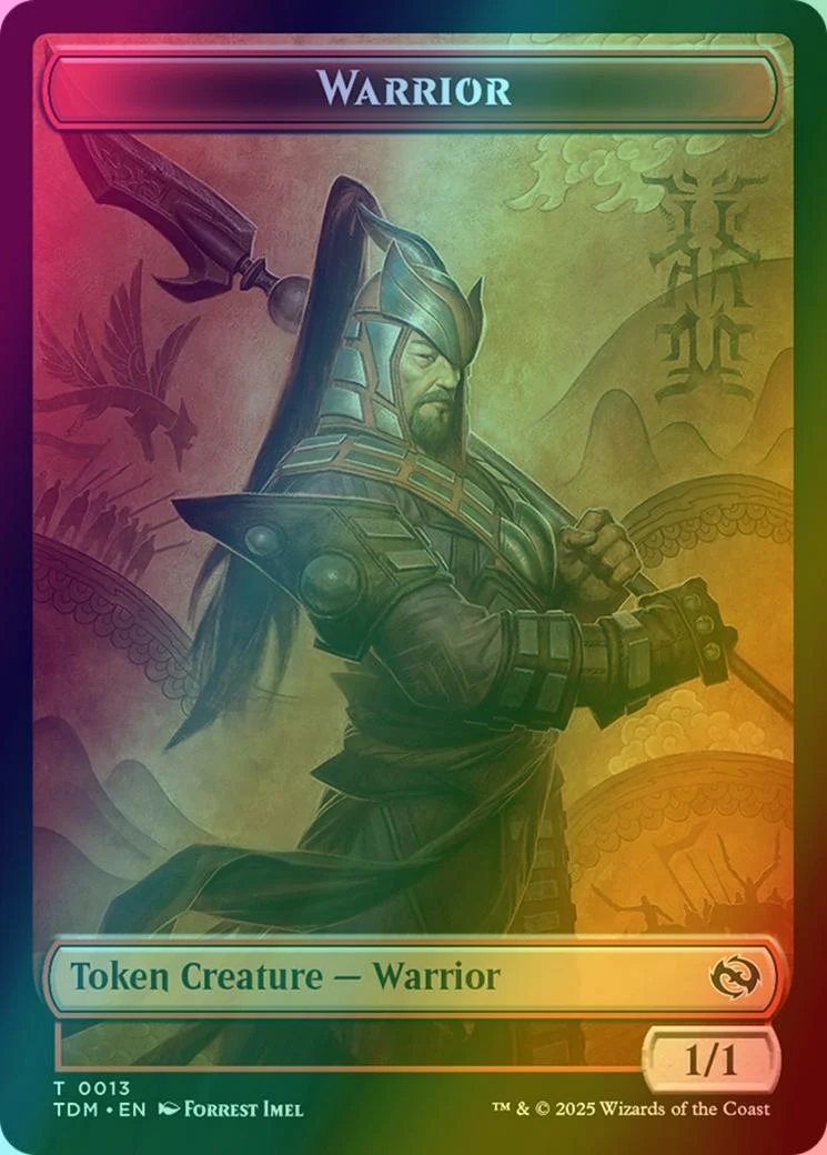 Dragon Token (11) // Warrior Token (13) [Tarkir: Dragonstorm: Tokens] [Foil] - Image 2