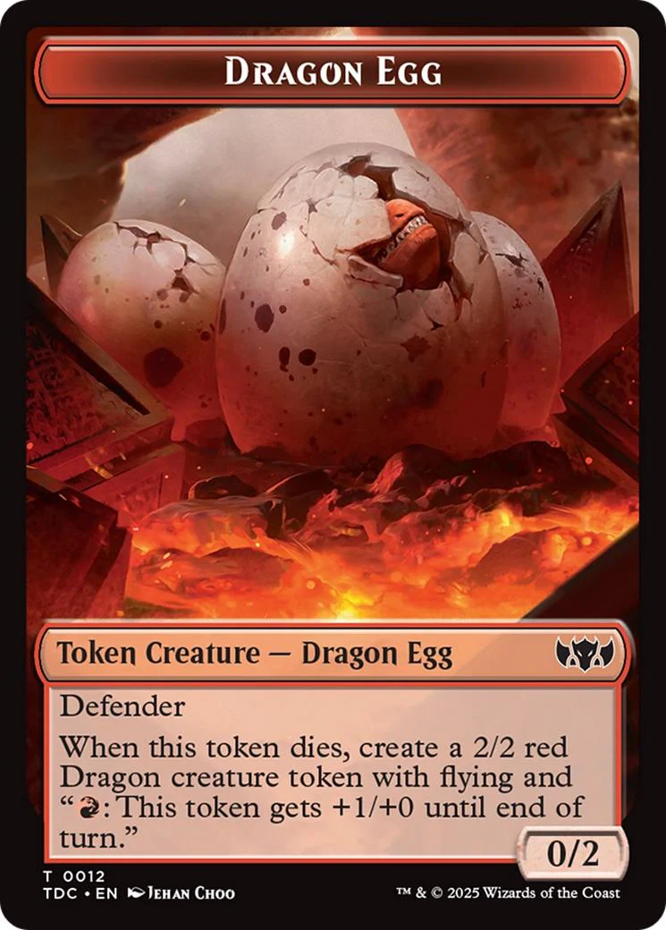 Dragon Token (13) // Dragon Egg Token (12) [Tarkir: Dragonstorm: Commander: Tokens] [Non-Foil] - Image 2