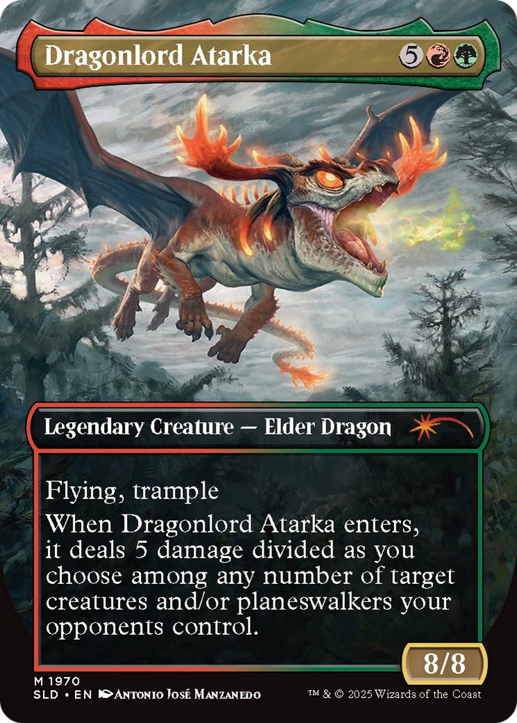 Dragonlord Atarka // Dragonlord Atarka [1970] [Borderless] [They Grow Up So Fast] [Secret Lair Drop] [Non-Foil] - Image 2