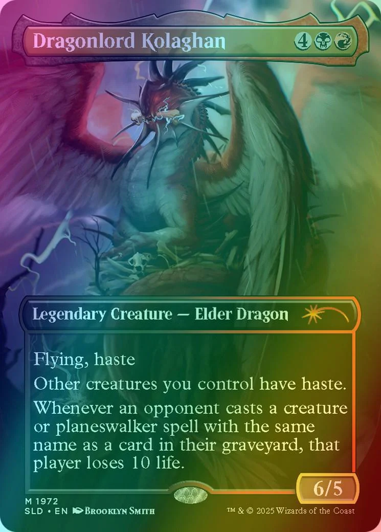 Dragonlord Kolaghan // Dragonlord Kolaghan [1972] [Borderless] [They Grow Up So Fast] [Secret Lair Drop] [Foil]