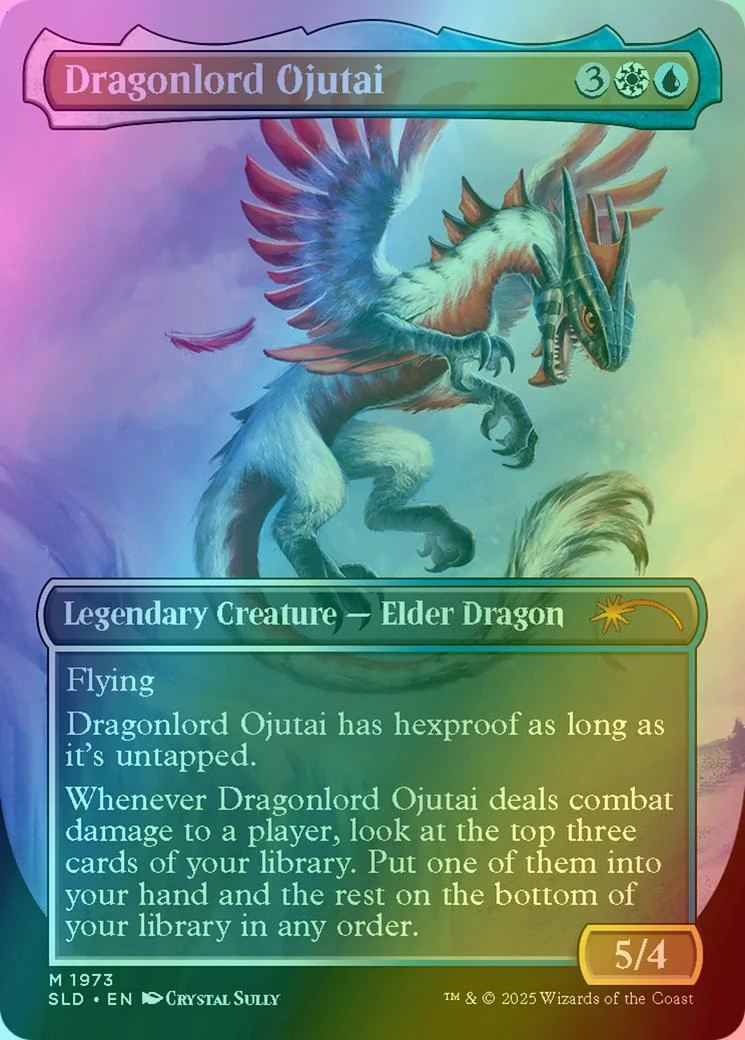 Dragonlord Ojutai // Dragonlord Ojutai [1973] [Borderless] [They Grow Up So Fast] [Secret Lair Drop] [Foil] - Image 2