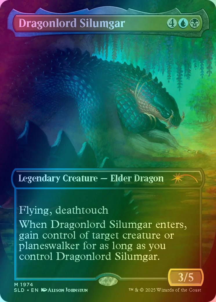 Dragonlord Silumgar // Dragonlord Silumgar [1974] [Borderless] [They Grow Up So Fast] [Secret Lair Drop] [Foil]