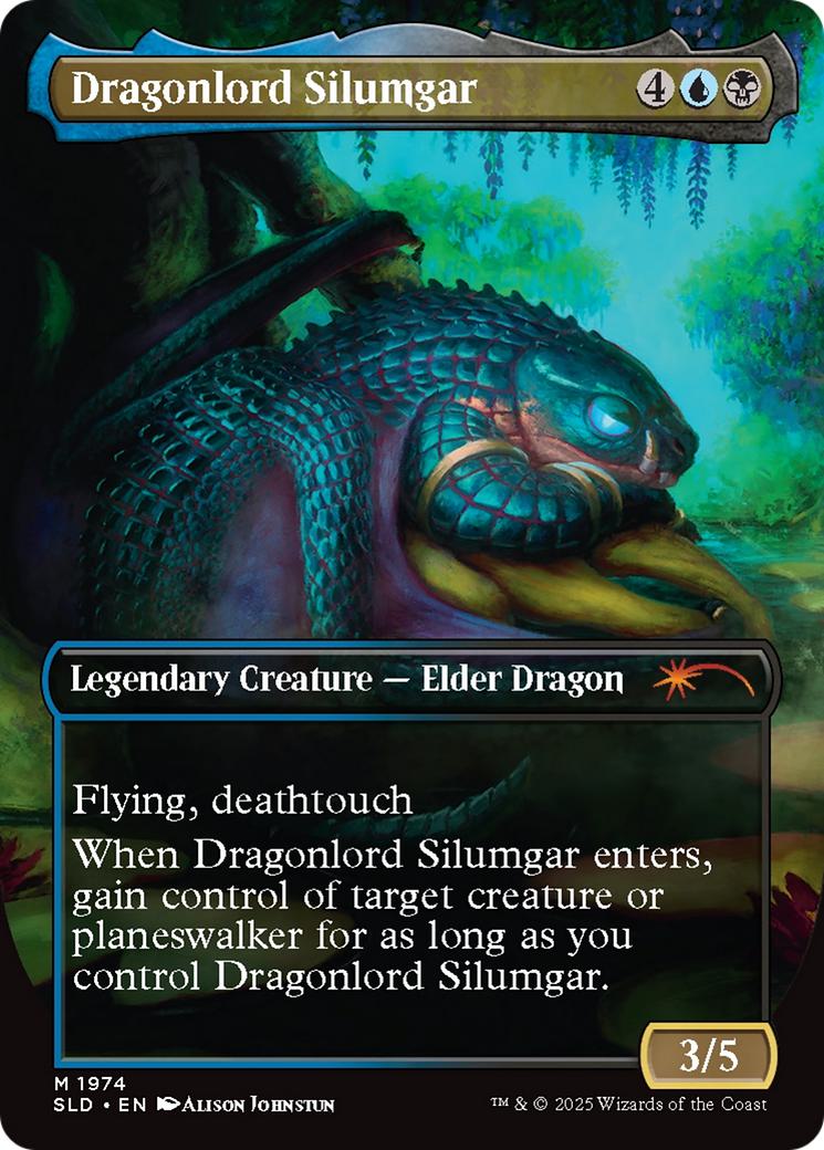 Dragonlord Silumgar // Dragonlord Silumgar [1974] [Borderless] [They Grow Up So Fast] [Secret Lair Drop] [Non-Foil] - Image 2