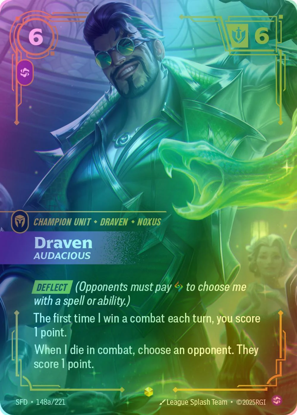 Draven - Audacious (Alternate Art) - 148a/221 [Spiritforged] [Foil]