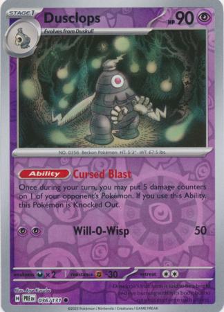 Dusclops - 036/131 - Common [sv085-036] [Reverse Holo]