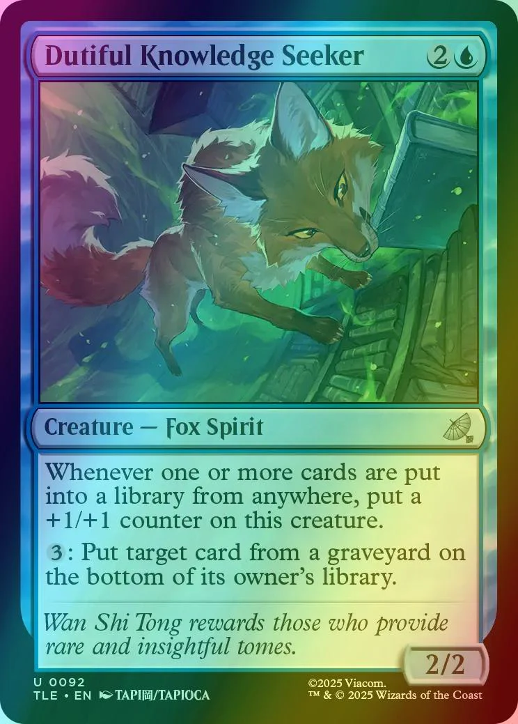 Dutiful Knowledge Seeker [92] [Avatar: The Last Airbender Eternal] [Foil]