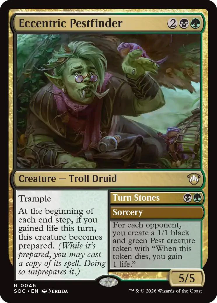 Eccentric Pestfinder // Turn Stones [46] [Secrets of Strixhaven: Commander] [Non-Foil]