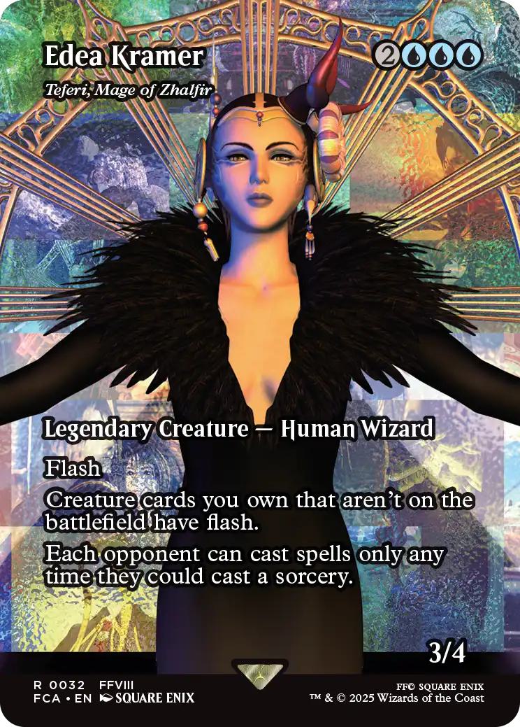 Edea Kramer - Teferi, Mage of Zhalfir [32] [Borderless] [FINAL FANTASY: Through the Ages] [Non-Foil]