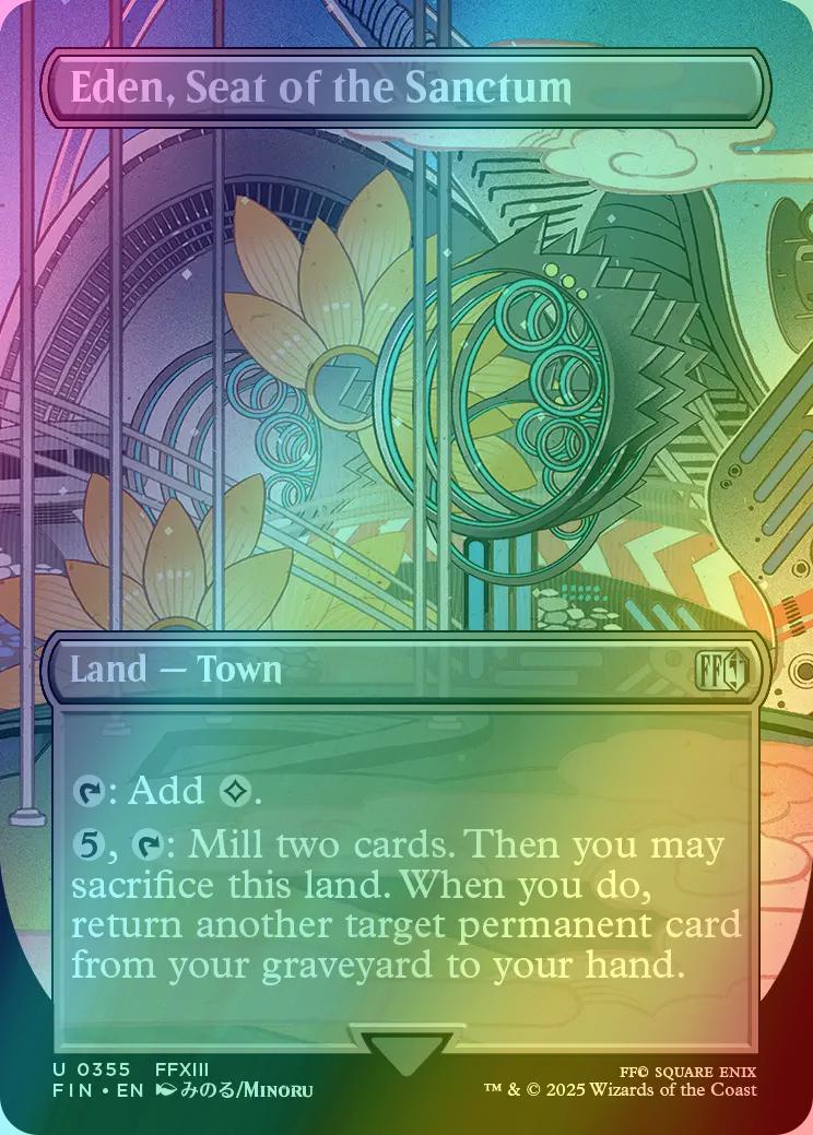 Eden, Seat of the Sanctum [355] [Borderless] [FINAL FANTASY] [Foil]