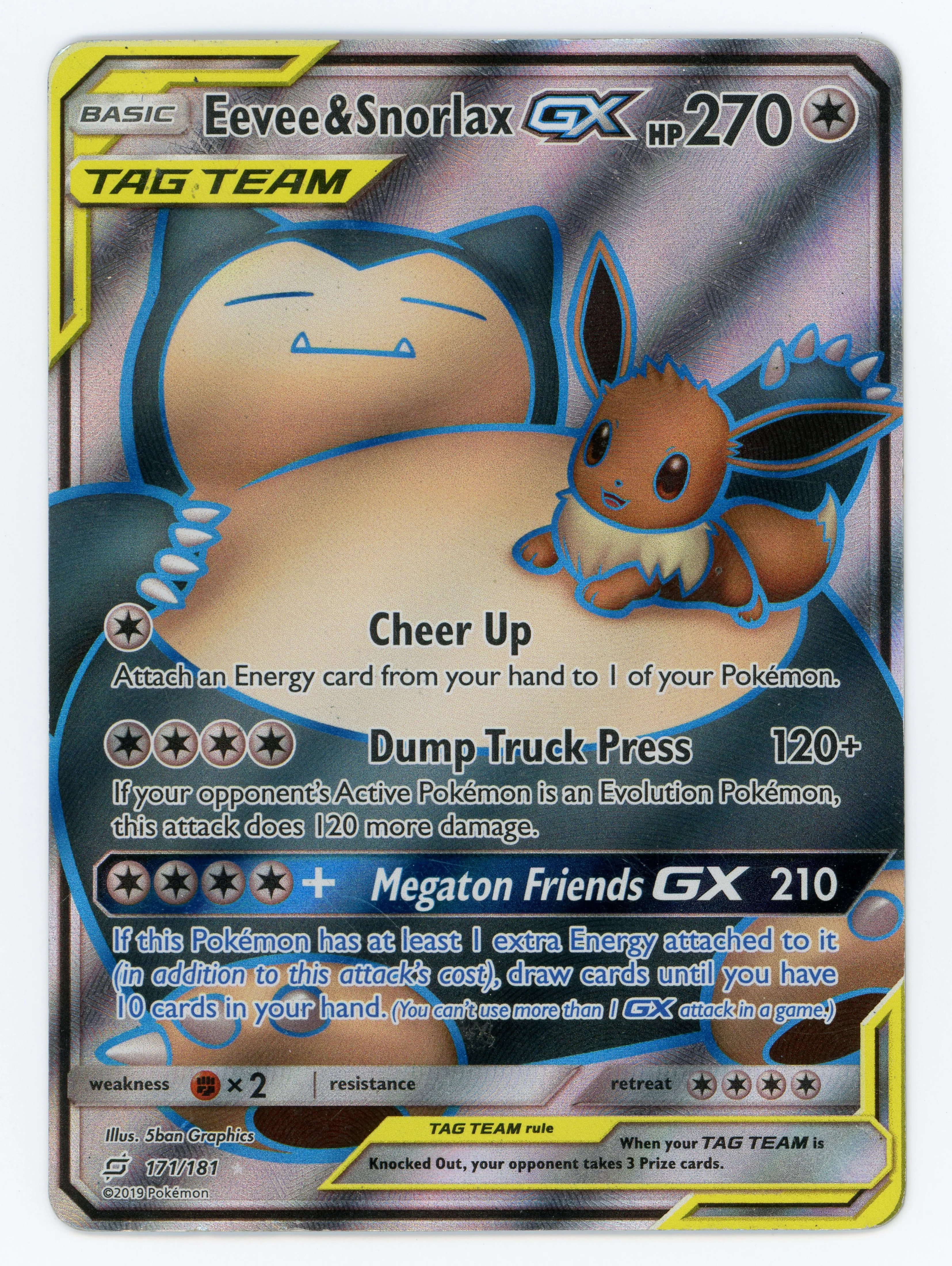 Eevee & Snorlax-GX - 171/181 - Rare Ultra - Ultra Rare - Scan 15416