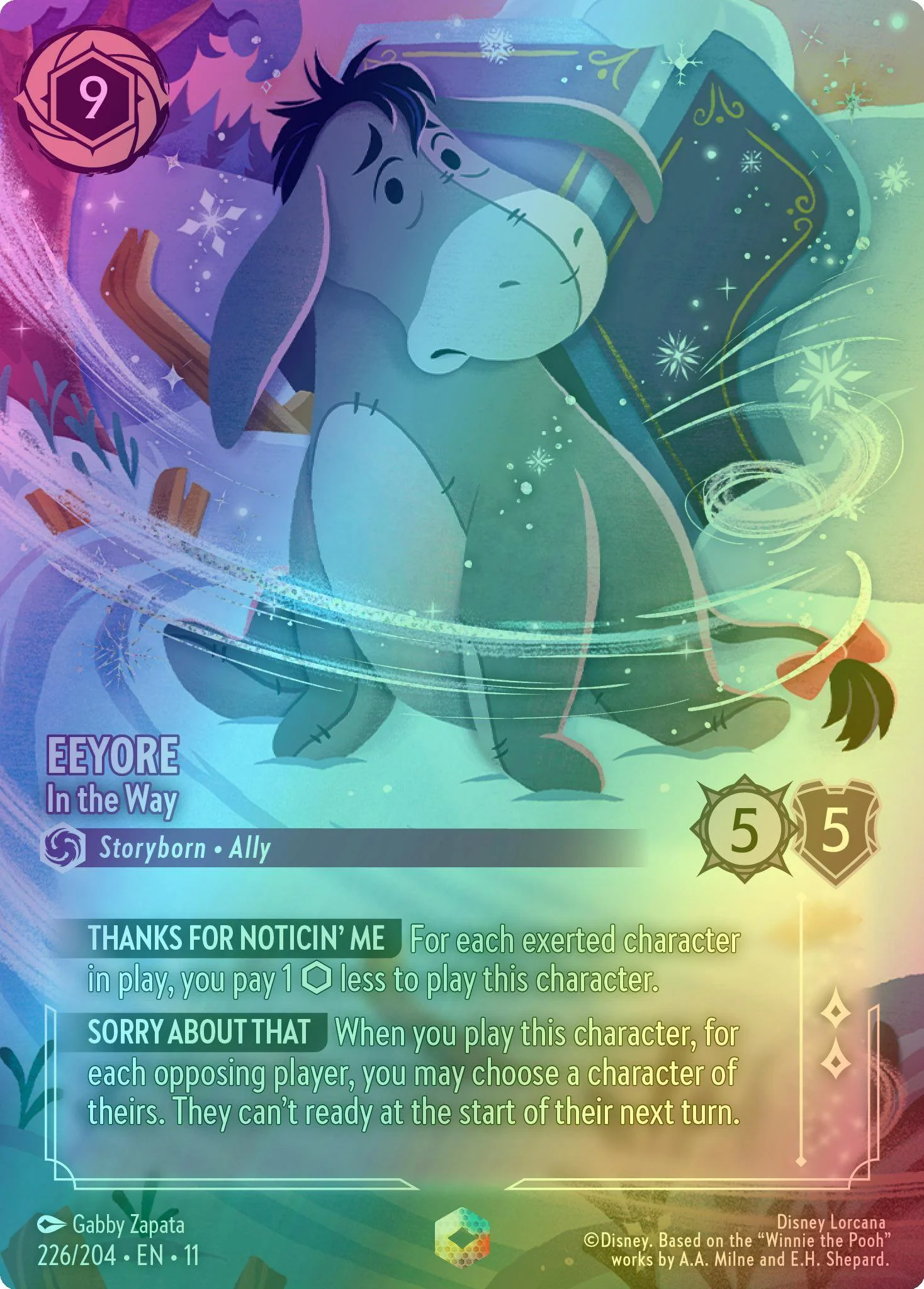Eeyore - In the Way (Enchanted) - 226/204 [Winterspell] [Holofoil]