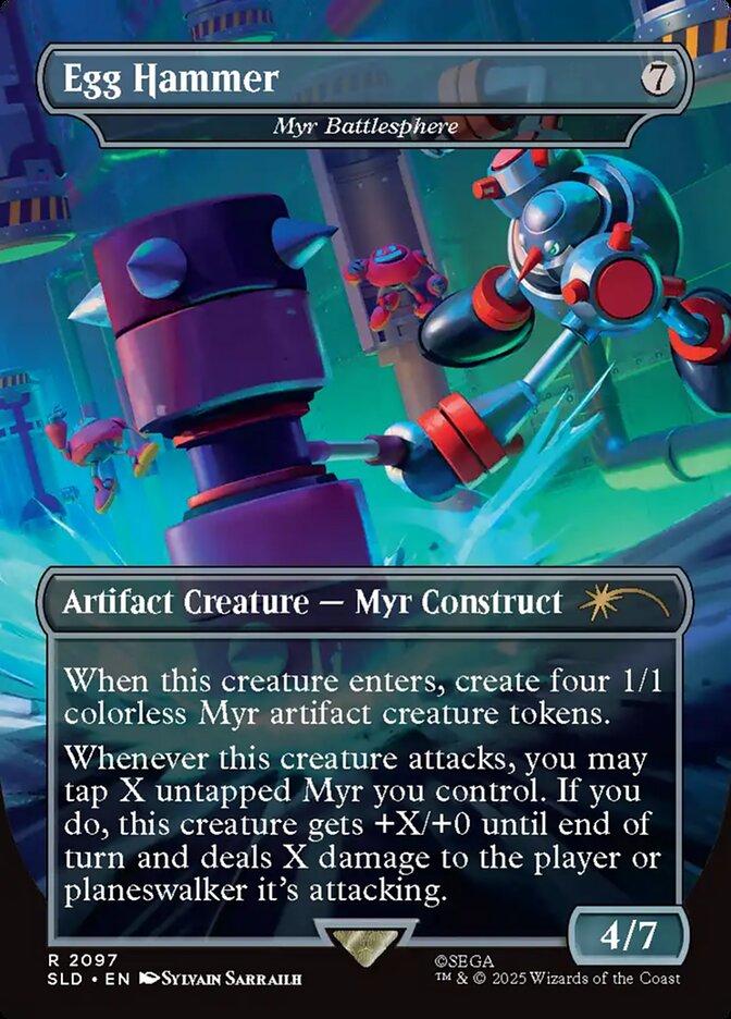 Egg Hammer - Myr Battlesphere [2097] [Borderless] [Secret Lair X Sonic: Turbo Gear] [Secret Lair Drop] [Non-Foil]