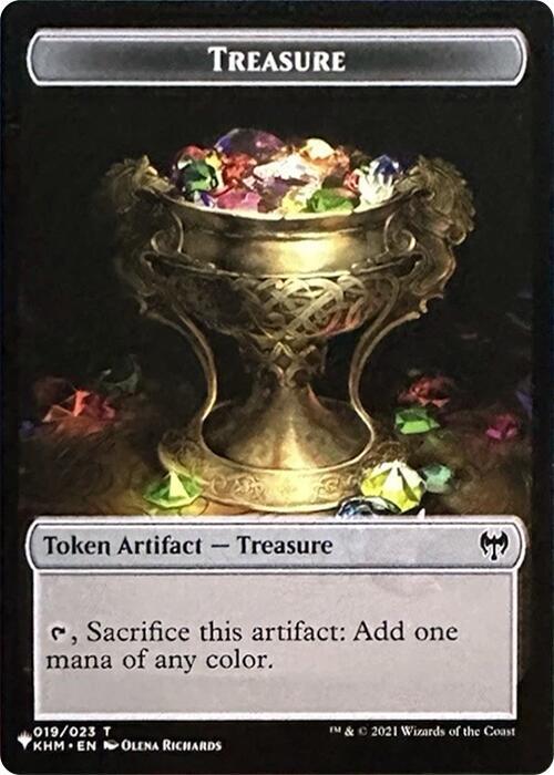 Egg Token (08) // Treasure Token (19) [DMC/KHM Set Symbol] [The List: Tokens] [Non-Foil] - Image 2