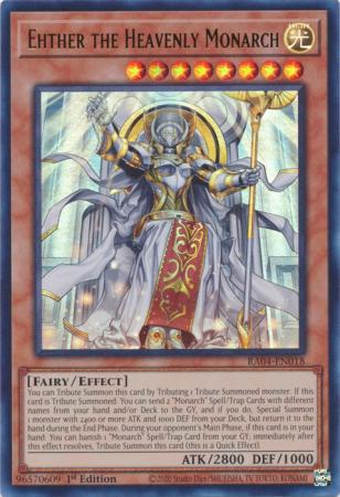 Ehther the Heavenly Monarch - RA04-EN018 - Ultra Rare - 1st Edition