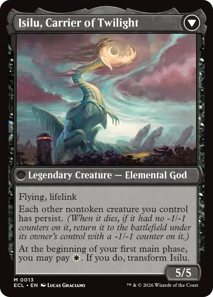 Eirdu, Carrier of Dawn // Isilu, Carrier of Twillight [13] [Lorwyn Eclipsed] [Non-Foil] - Image 2