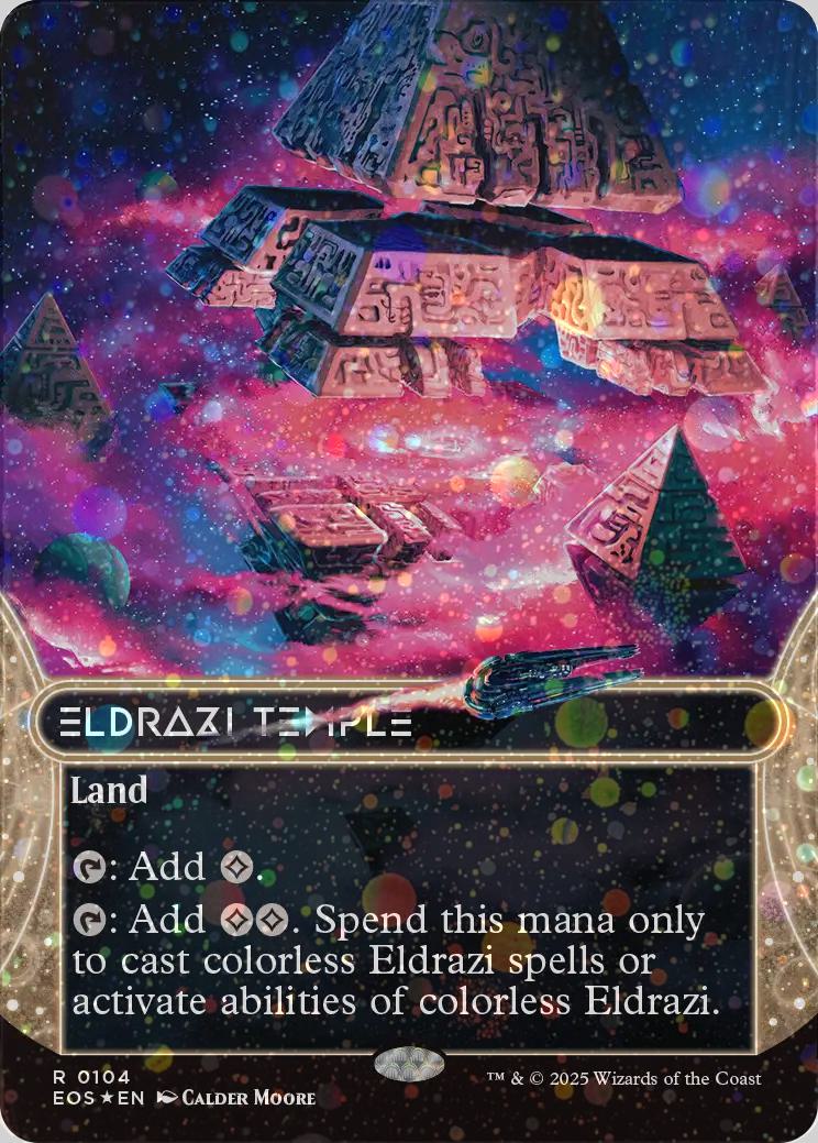Eldrazi Temple [104] [Borderless] [Edge of Eternities: Stellar Sights] [Galaxy Foil]