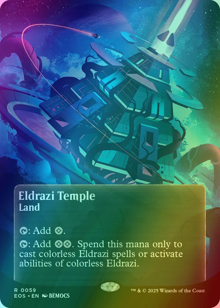 Eldrazi Temple [59] [Borderless] [Poster] [Edge of Eternities: Stellar Sights] [Foil]