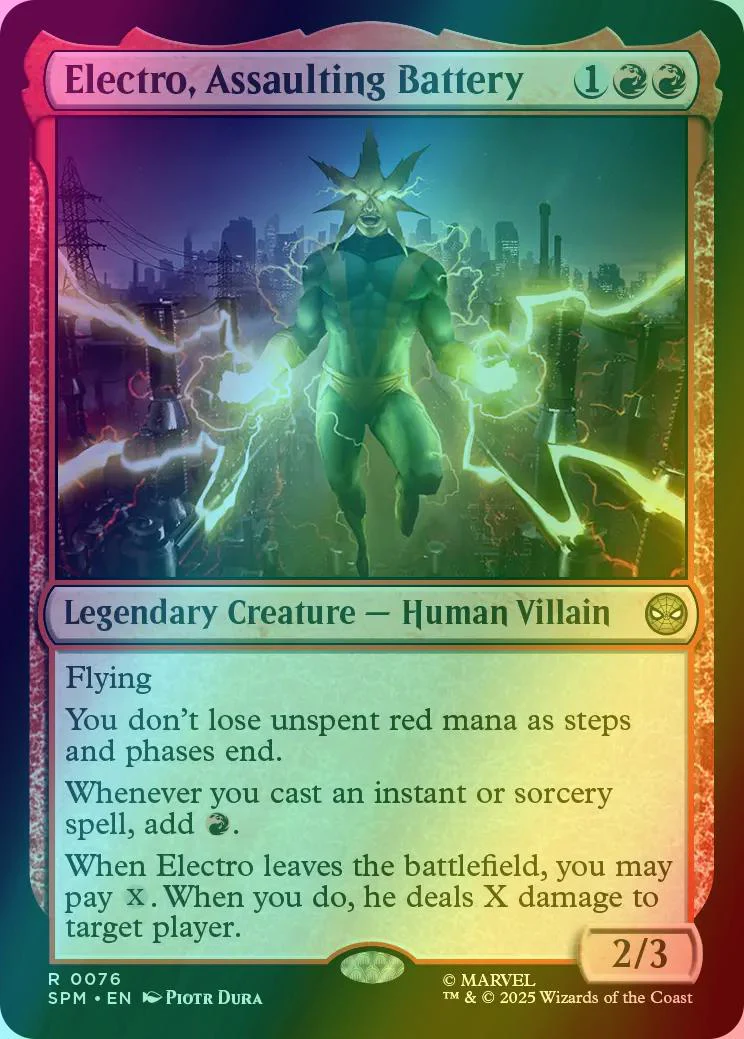 Electro, Assaulting Battery [76] [Marvel's Spider-Man] [Foil]