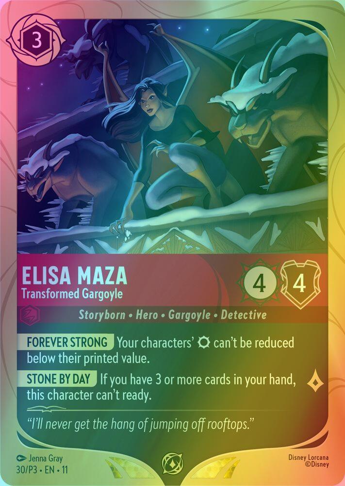 Elisa Maza - Transformed Gargoyle - 30/P3 [Disney Lorcana Promo Cards] [Holofoil]