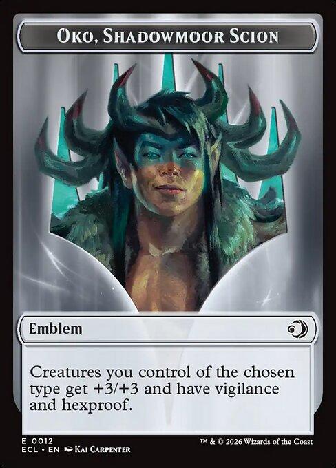 Elk Token (02) // Oko, Shadowmoor Scion Emblem (12) [Lorwyn Eclipsed: Tokens] [Non-Foil] - Image 2