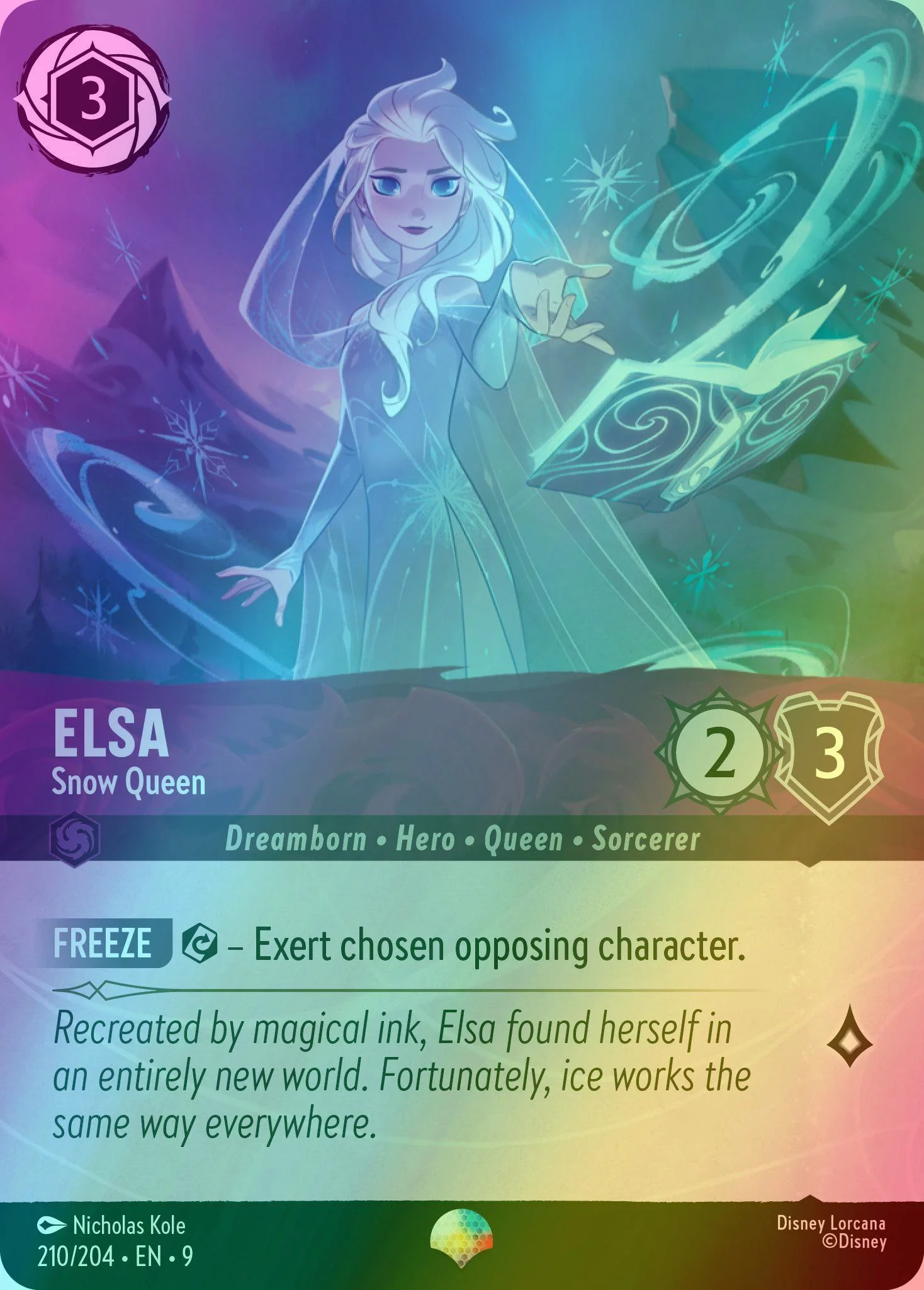 Elsa - Snow Queen (Epic) - 210/204 [Fabled] [Holofoil]